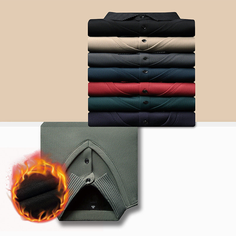 Striped Lapel Fake Two-Piece Shirt