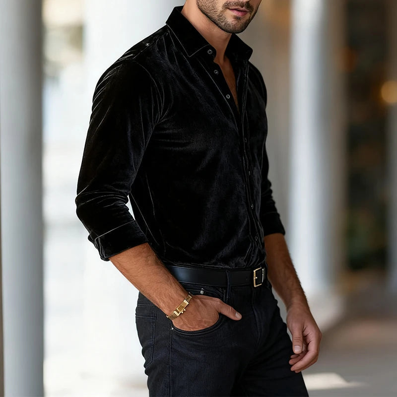 Vellano Luxe Velvet Shirt