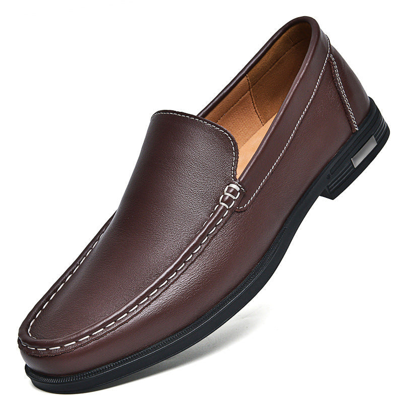 Italian men's loafers made of genuine leather