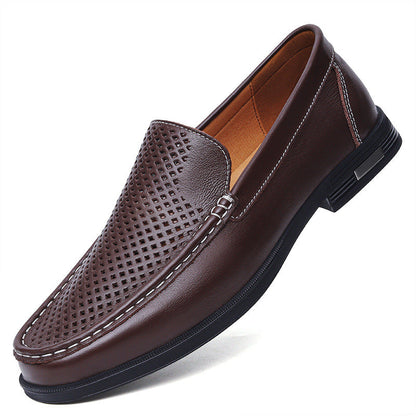 Italian men's loafers made of genuine leather