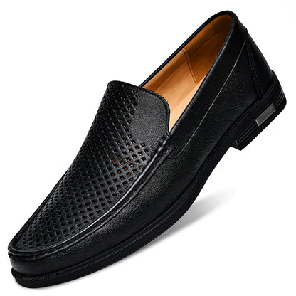 Italian men's loafers made of genuine leather